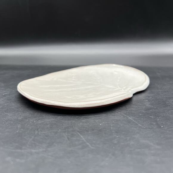 VTG The Kilnworks Pottery St Thomas Plate Trinket Dish Leaf 3D Rustic Art Glaze - Picture 6 of 10